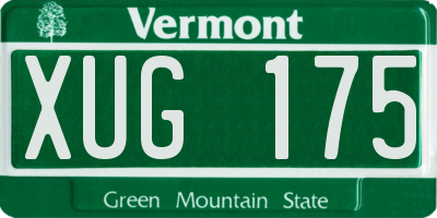 VT license plate XUG175