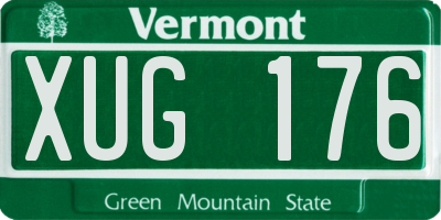 VT license plate XUG176