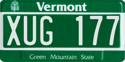 VT license plate XUG177