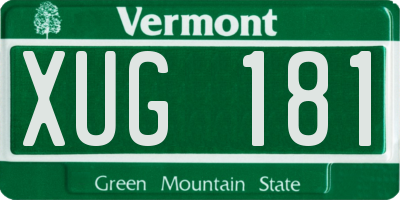 VT license plate XUG181