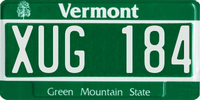 VT license plate XUG184
