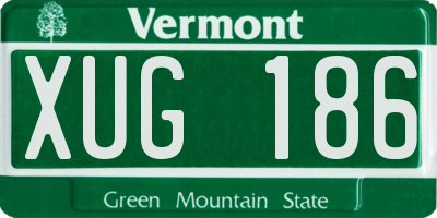 VT license plate XUG186