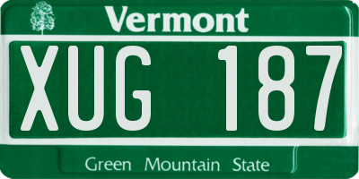 VT license plate XUG187