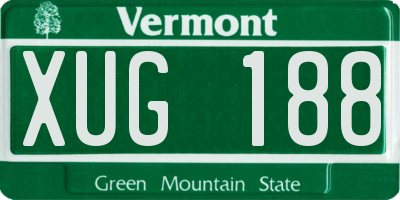 VT license plate XUG188