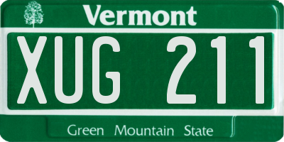 VT license plate XUG211