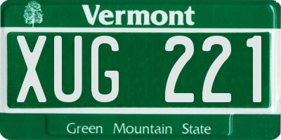 VT license plate XUG221