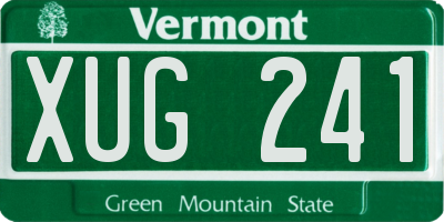 VT license plate XUG241