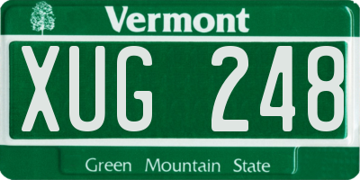 VT license plate XUG248