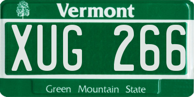 VT license plate XUG266