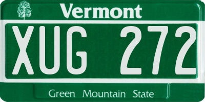 VT license plate XUG272