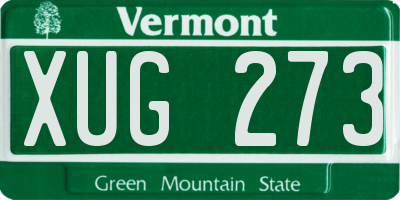 VT license plate XUG273