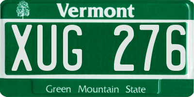 VT license plate XUG276