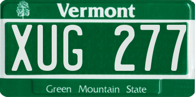 VT license plate XUG277