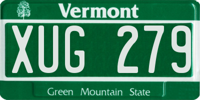 VT license plate XUG279