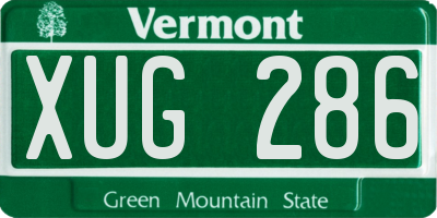 VT license plate XUG286