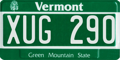 VT license plate XUG290
