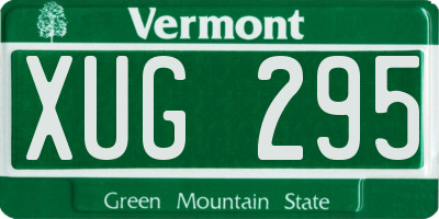 VT license plate XUG295