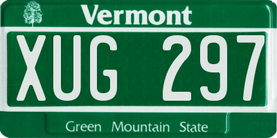 VT license plate XUG297
