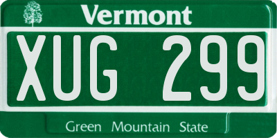 VT license plate XUG299