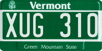 VT license plate XUG310