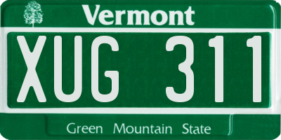 VT license plate XUG311