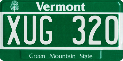 VT license plate XUG320