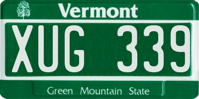 VT license plate XUG339