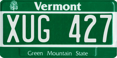 VT license plate XUG427