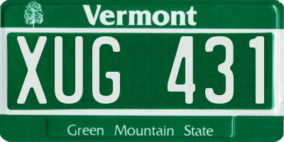 VT license plate XUG431