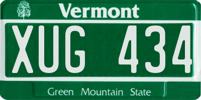 VT license plate XUG434