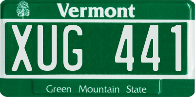 VT license plate XUG441