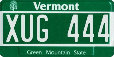 VT license plate XUG444
