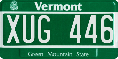 VT license plate XUG446