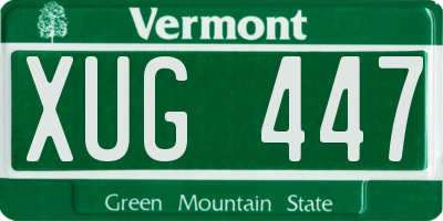 VT license plate XUG447