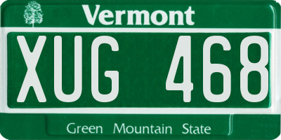 VT license plate XUG468