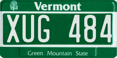VT license plate XUG484