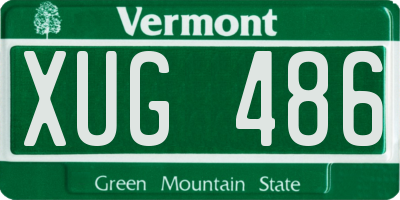 VT license plate XUG486