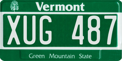 VT license plate XUG487