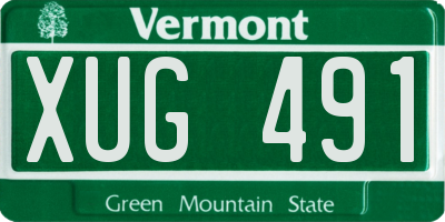 VT license plate XUG491