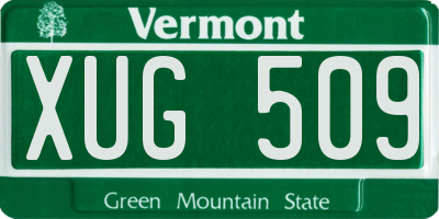 VT license plate XUG509