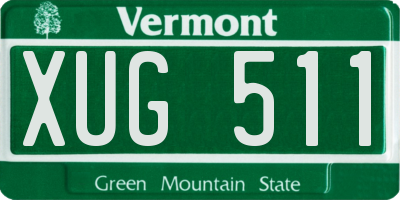 VT license plate XUG511