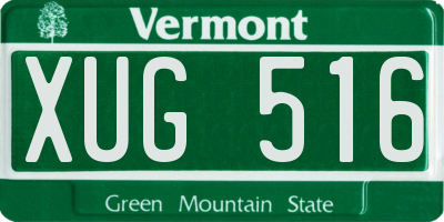 VT license plate XUG516