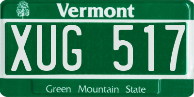 VT license plate XUG517