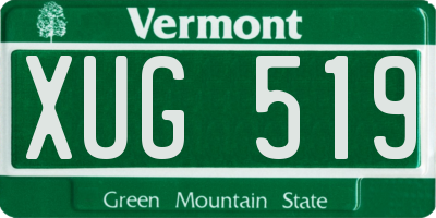 VT license plate XUG519