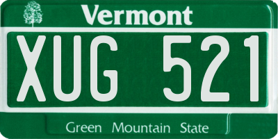 VT license plate XUG521