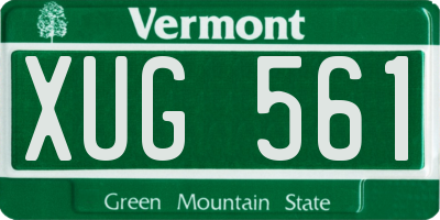 VT license plate XUG561