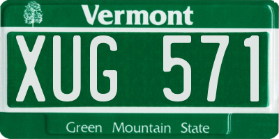 VT license plate XUG571