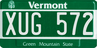 VT license plate XUG572