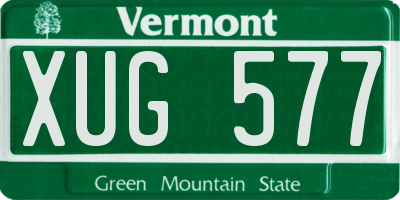 VT license plate XUG577