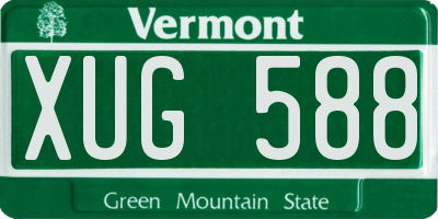 VT license plate XUG588